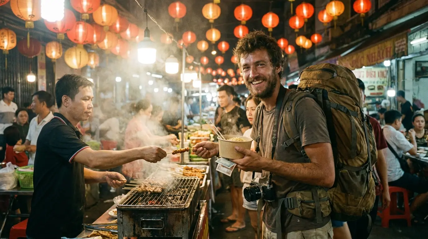 Budget travel hacks street food and cheap hostels