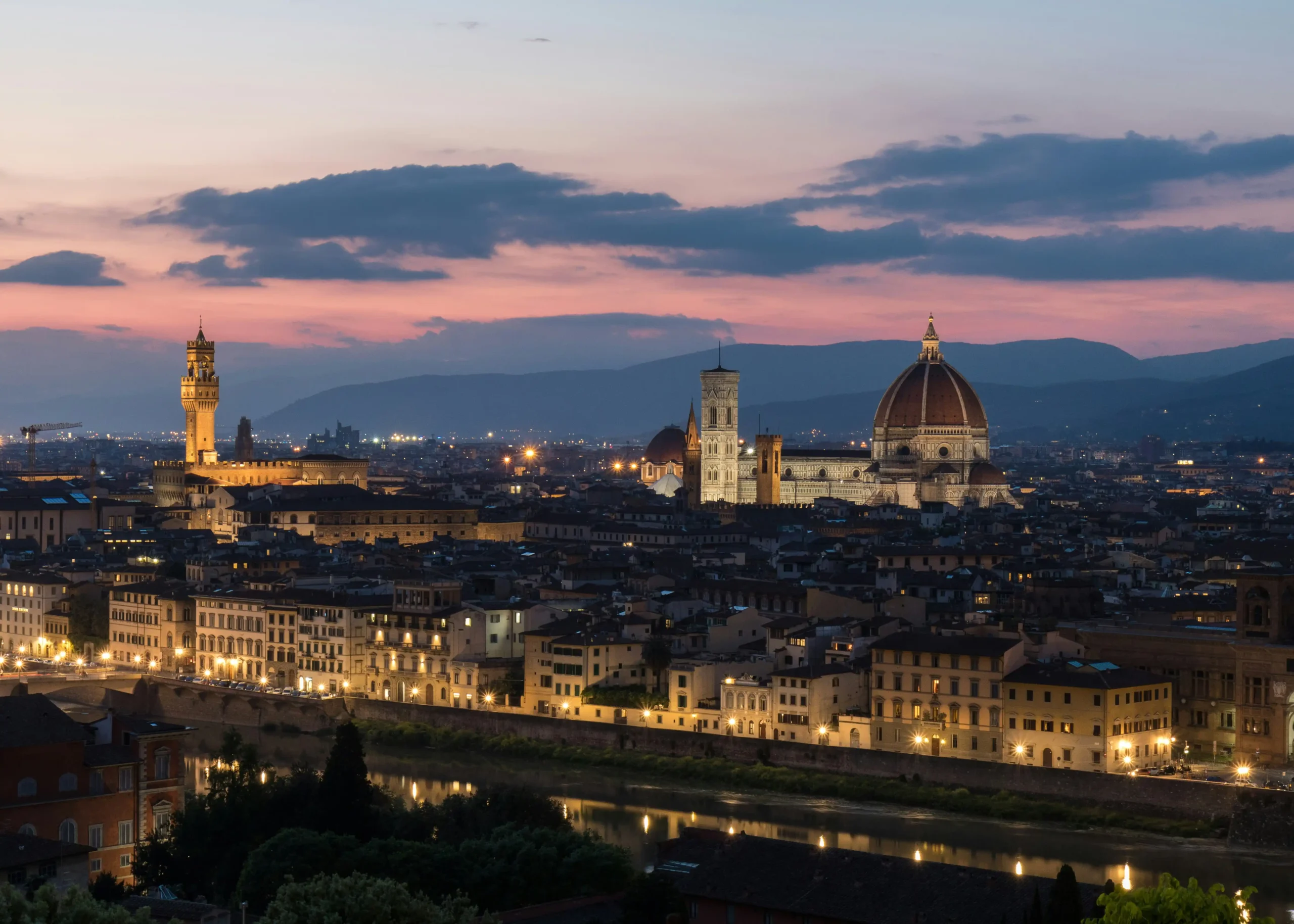Florence 2 day itinerary panoramic view of the Duomo cathedral and terracotta rooftops
