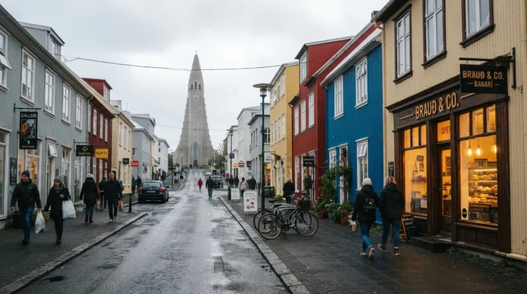 Iceland 5-day itinerary colorful rooftops in central Reykjavik