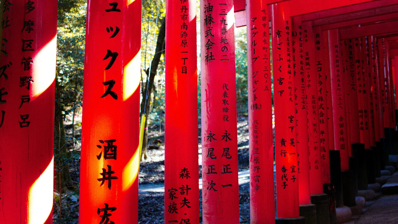 Japan travel guide photo of the orange torii gates at Fushimi Inari in Kyoto