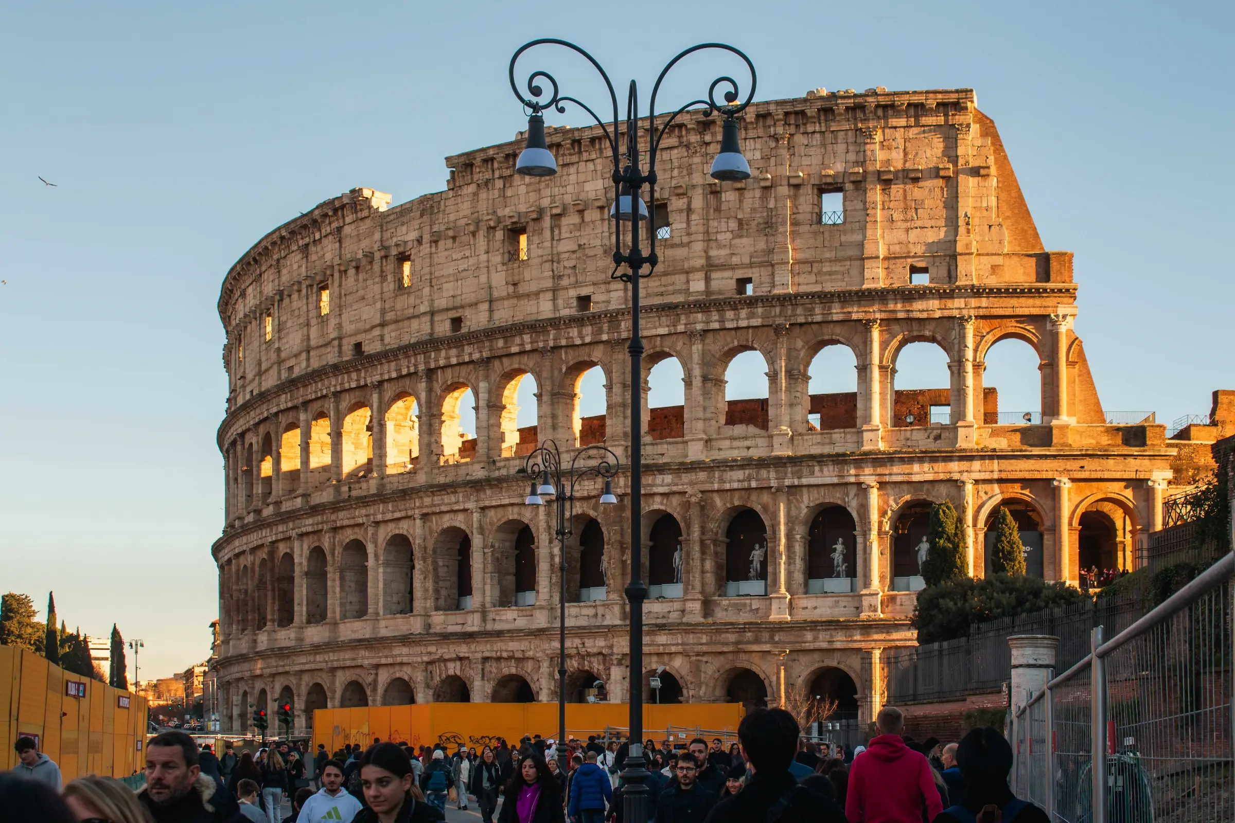 The Colosseum in Rome in early morning light, from the 10 day Italy itinerary